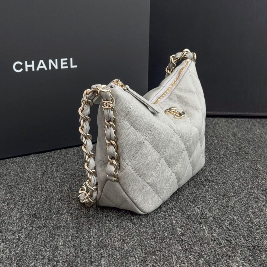 CHANEL 24p Dumpling Bag Gray