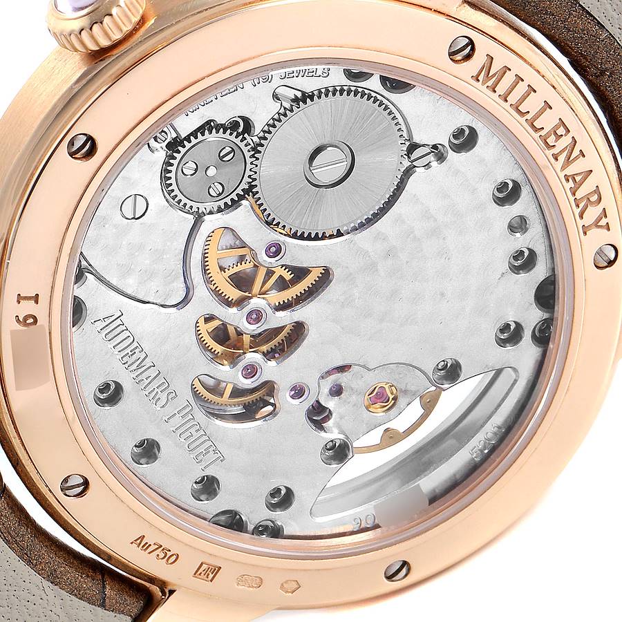 Audemars Piguet Millenary Rose Gold MOP Diamond Ladies Watch 77247OR