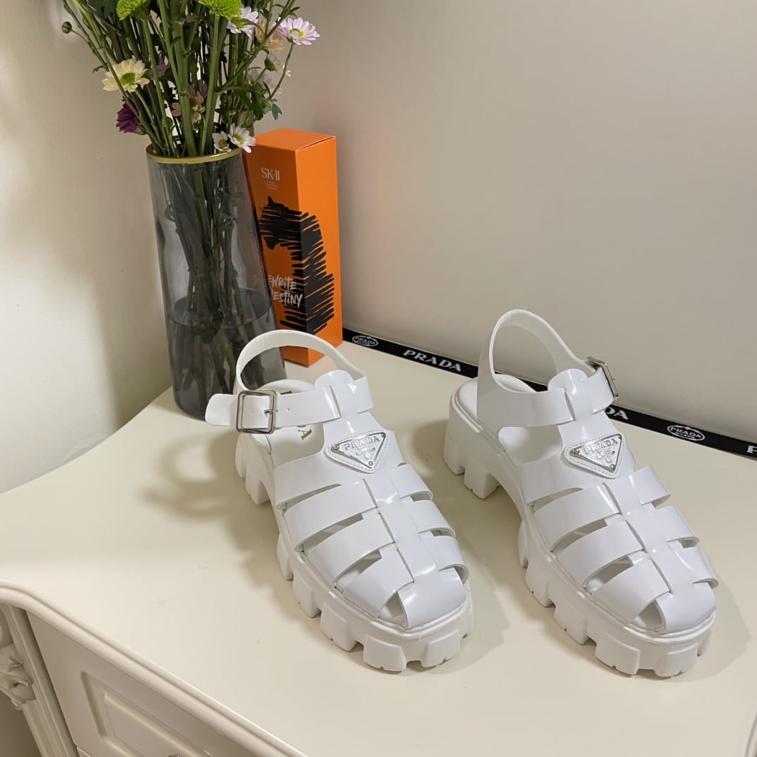 Prada Foam Rubber Sandals White 1X853M3Lkkf0009F055