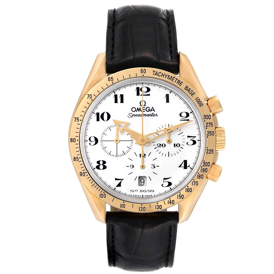 Omega Speedmaster Broad Arrow Enamel Limited Series Yellow Gold Mens Watch 3656.20.31