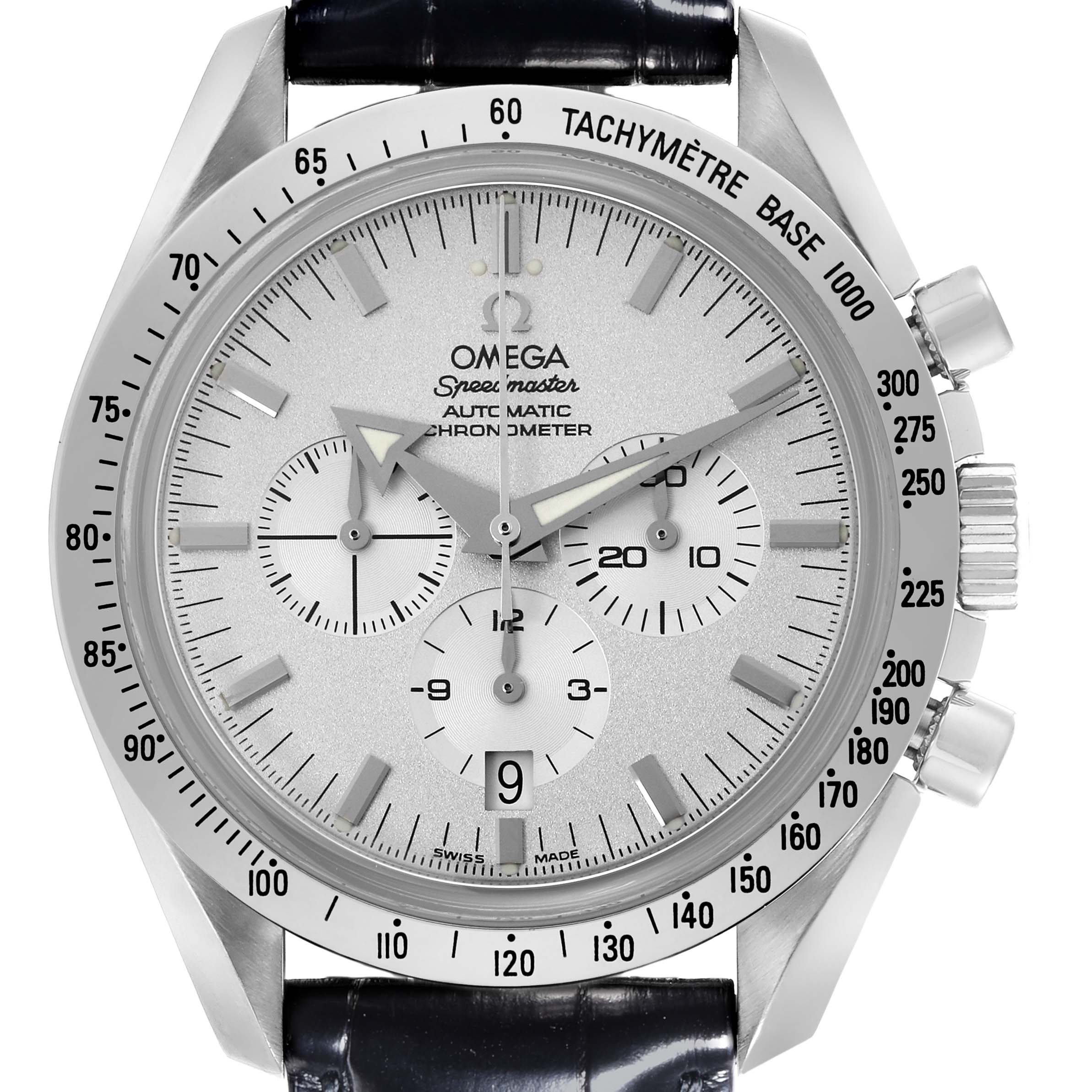 Omega Speedmaster Broad Arrow White Gold Mens Watch 42.0 MM 3652.30.31