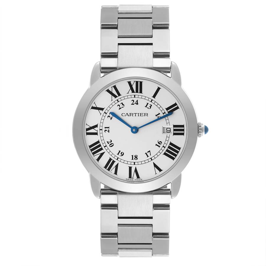 Cartier Ronde Solo Large 36mm Silver Dial Steel Mens Watch W6701005