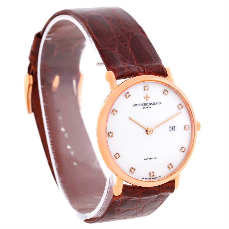 Vacheron Constantin Patrimony 18K Rose Gold Diamond Watch 39005