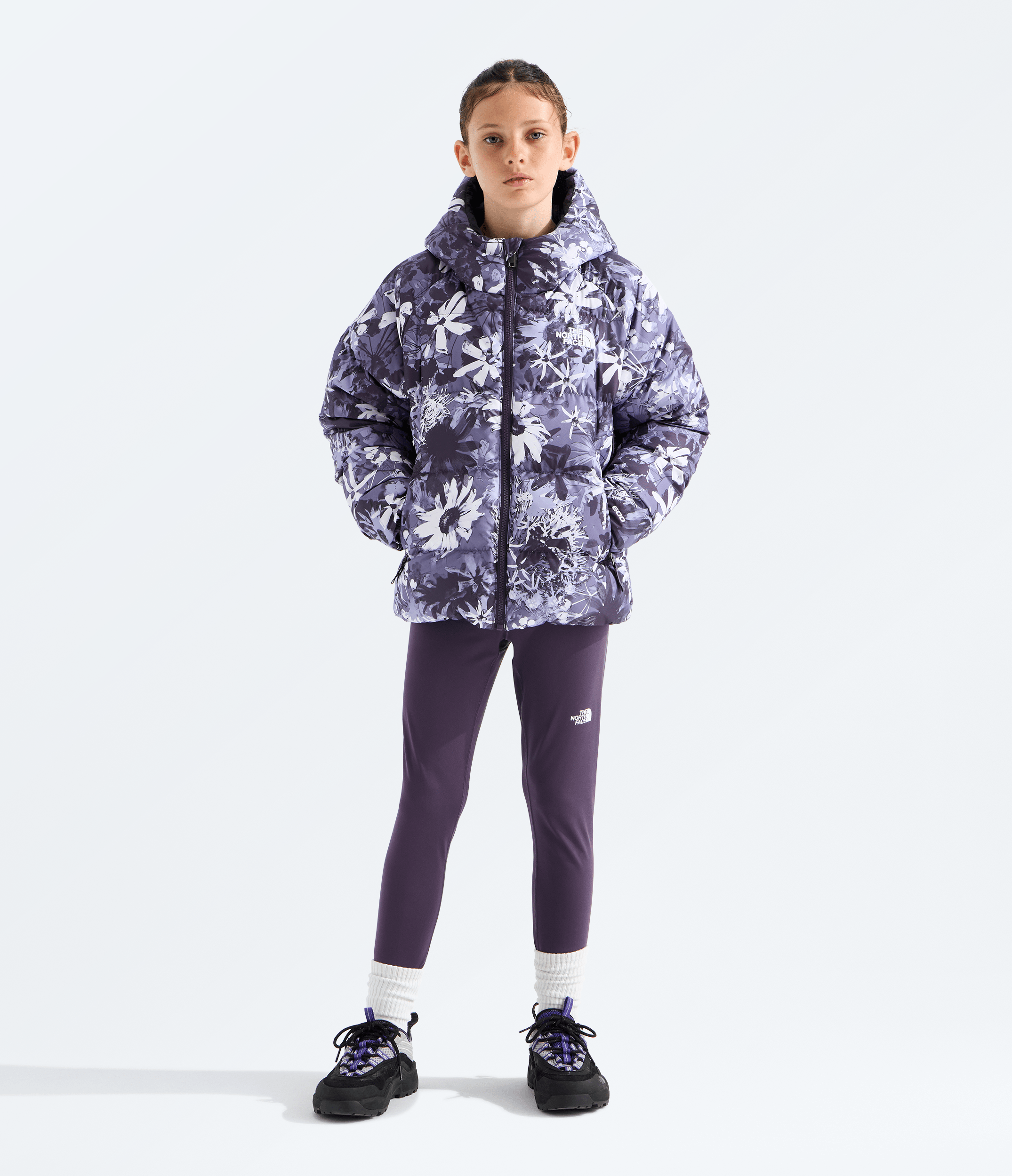 Girls’ Hydrenalite™ Down Hooded Jacket—Print