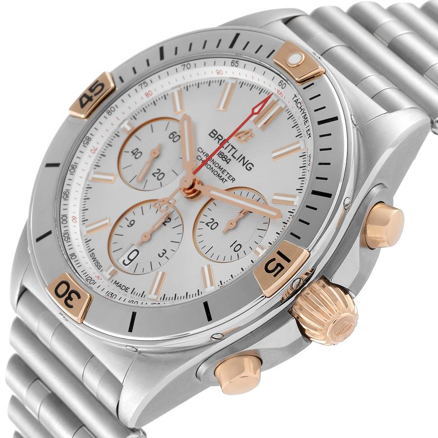 Breitling Chronomat B01 Stainless Steel Silver Dial Mens Watch IB0134