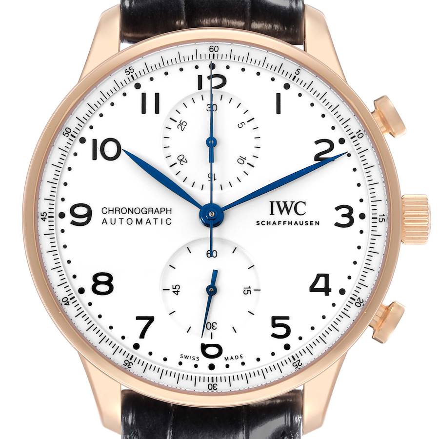 IWC Portugieser Automatic Rose Gold White Dial Mens Watch IW371603