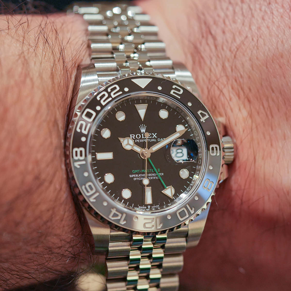 Rolex GMT-Master II 40mm Stainless Steel Black Dial with Grey-Black Bezel Oyster/Jubilee Bracelet (Ref. 126710GRNR-0003/0004) 2024 Latest Release "Bruce Wayne"
