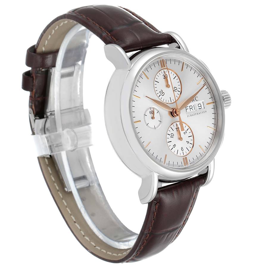 IWC Portofino Chronograph 41mm Silver Dial Steel Mens Watch IW378302