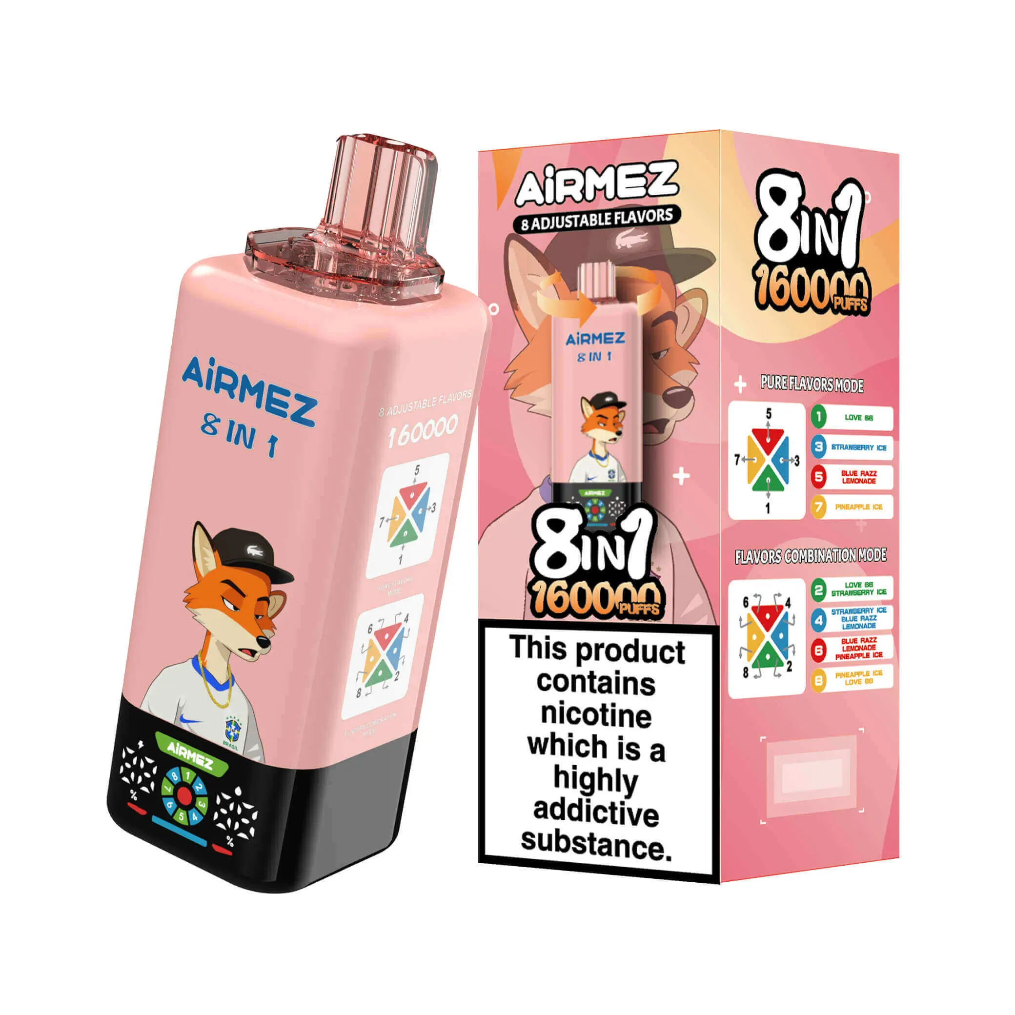 Airmez Fox 160K Puffs 8-w-1 🔥 -20% | Wysyłka z Magazynu w Polsce 🇵🇱 | Opinie ⭐⭐⭐⭐⭐