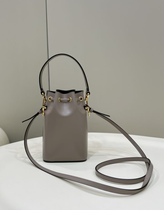 Replica Fendi Tresor Mini Bucket Grey