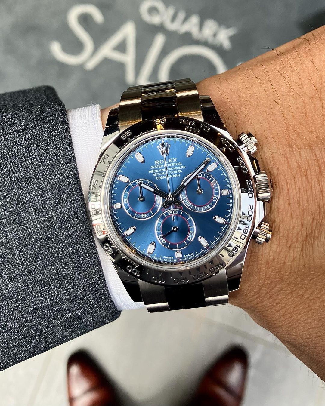 Rolex Cosmograph "Ghost" Daytona 40mm Bule 18ct White Gold m116509 Series in 2022 Unworn