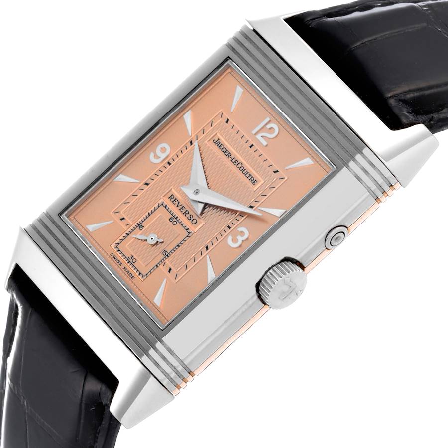 Jaeger LeCoultre Reverso Duo Limited Edition Rose White Gold Mens Watch 270.0.54.A