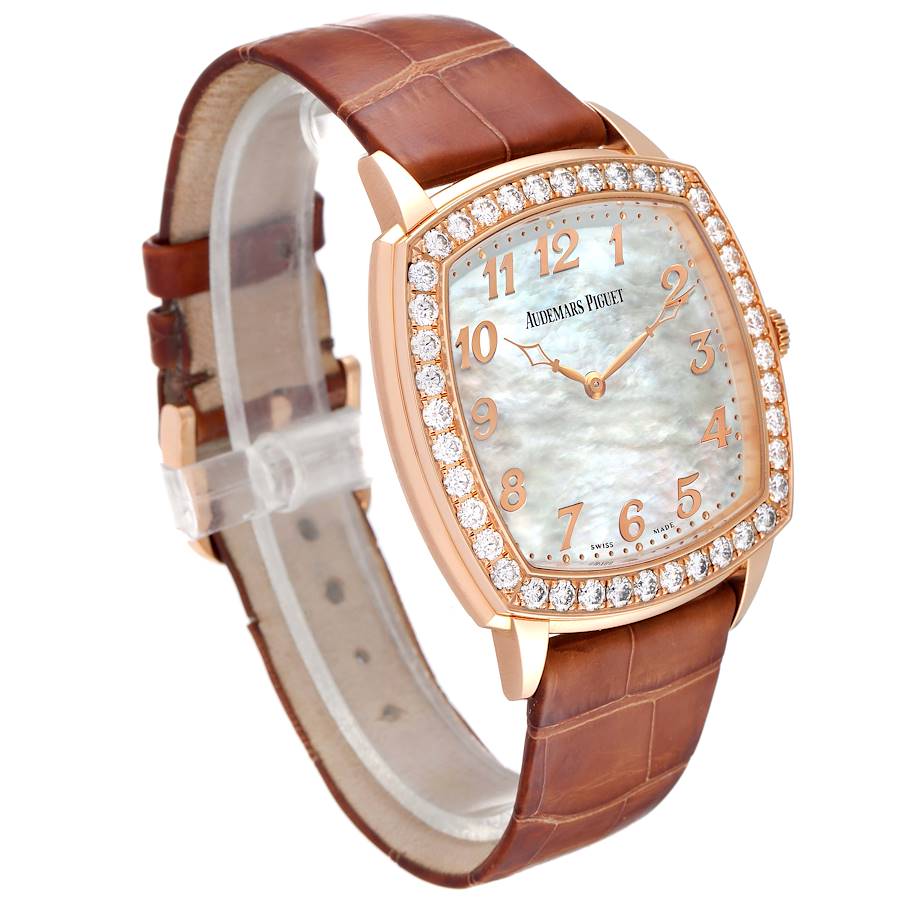 Audemars Piguet Tradition Rose Gold MOP Diamond Mens Watch 15337