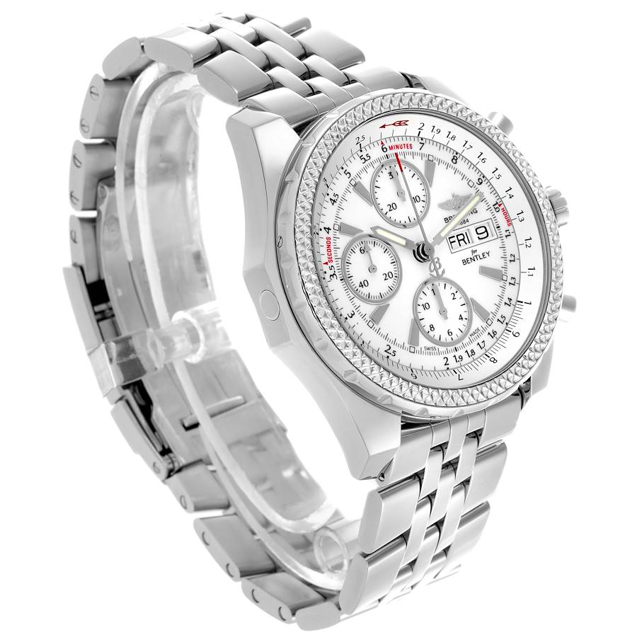 Breitling Bentley Motors GT Chrono White Dial Steel Mens Watch A13362