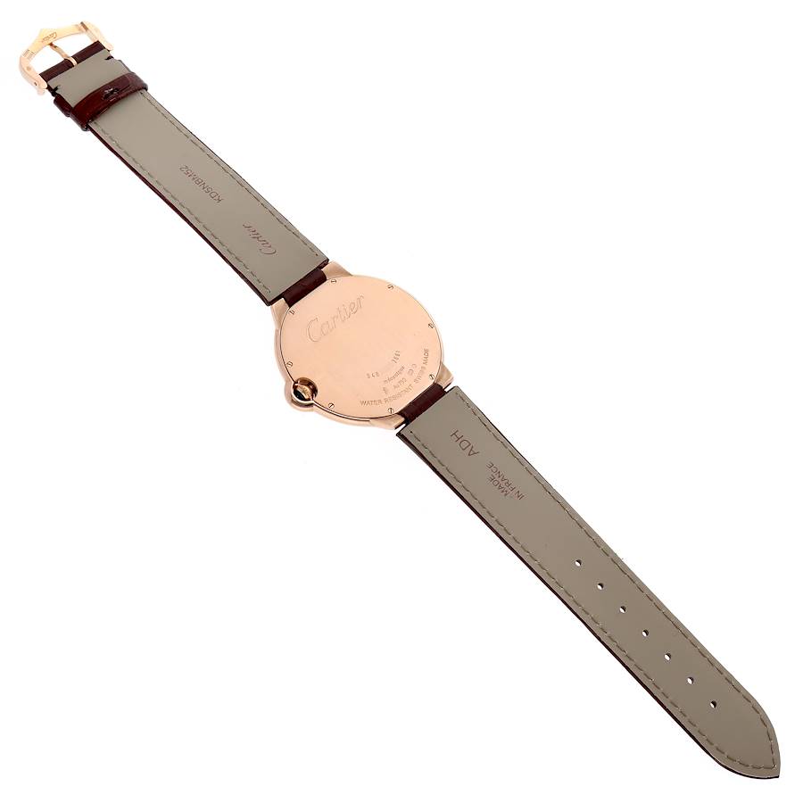 Cartier Ballon Bleu Rose Gold Grey Dial Mens Watch W6920089