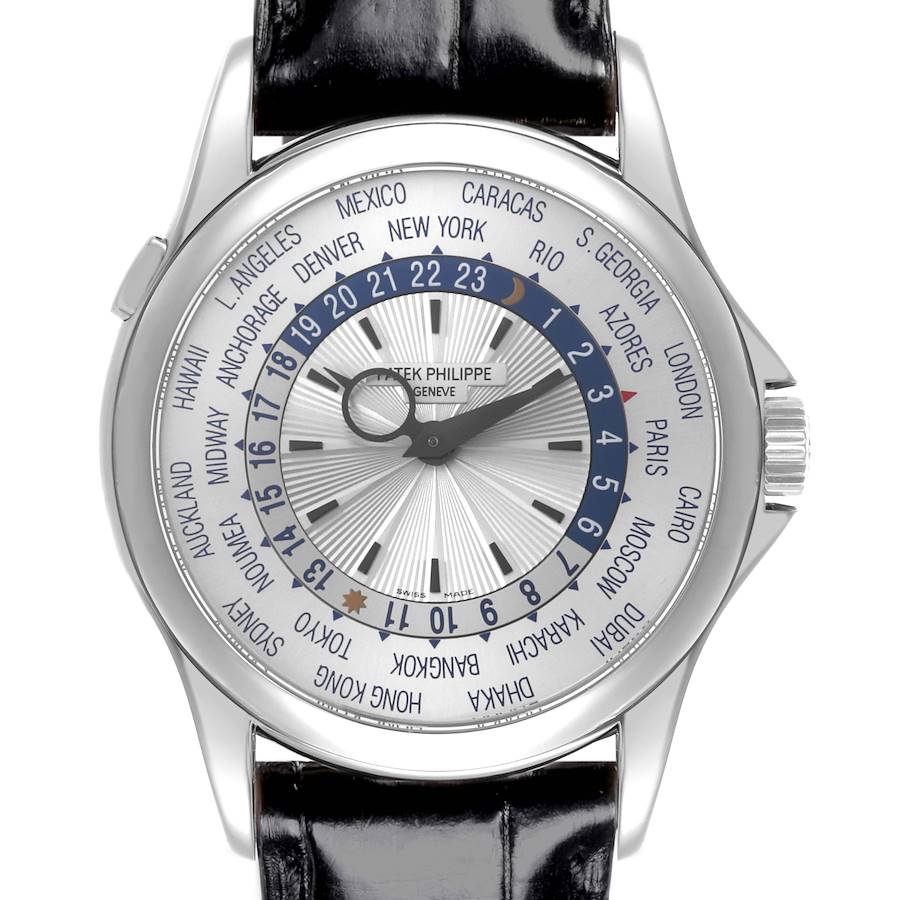 Patek Philippe World Time Complications White Gold Mens Watch 5130