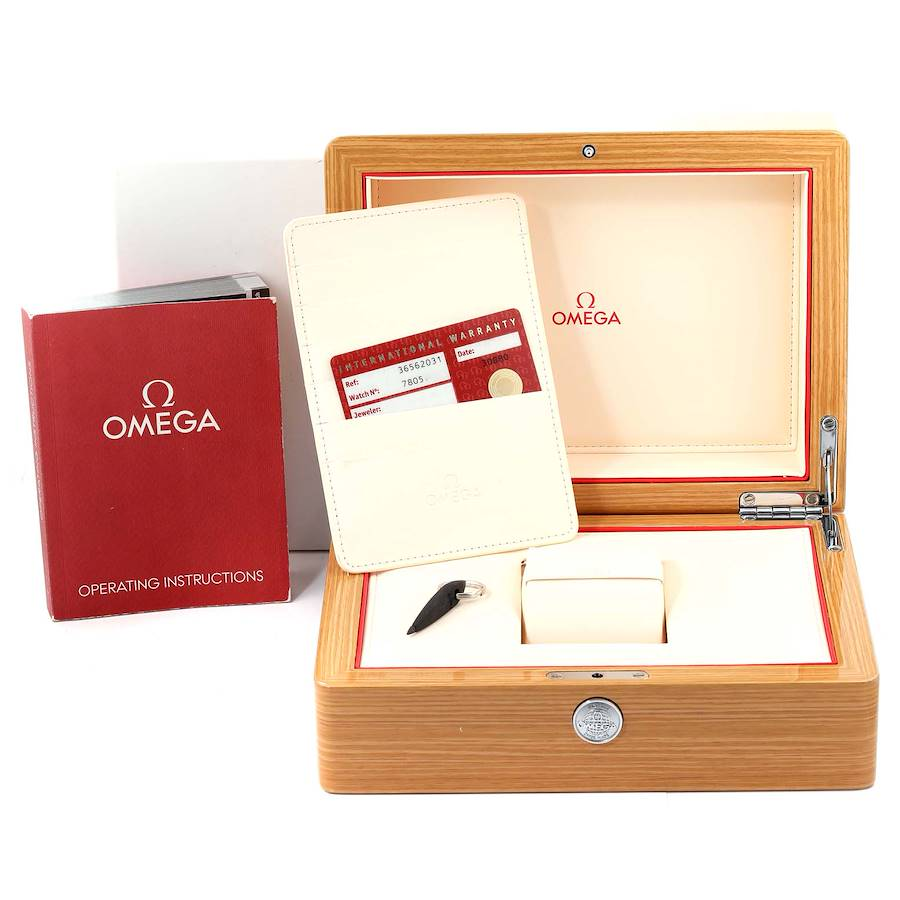 Omega Speedmaster Broad Arrow Enamel Limited Series Yellow Gold Mens Watch 3656.20.31