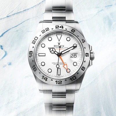 Rolex Explorer II 42 White Dial Orange Hand Mens Watch 216570