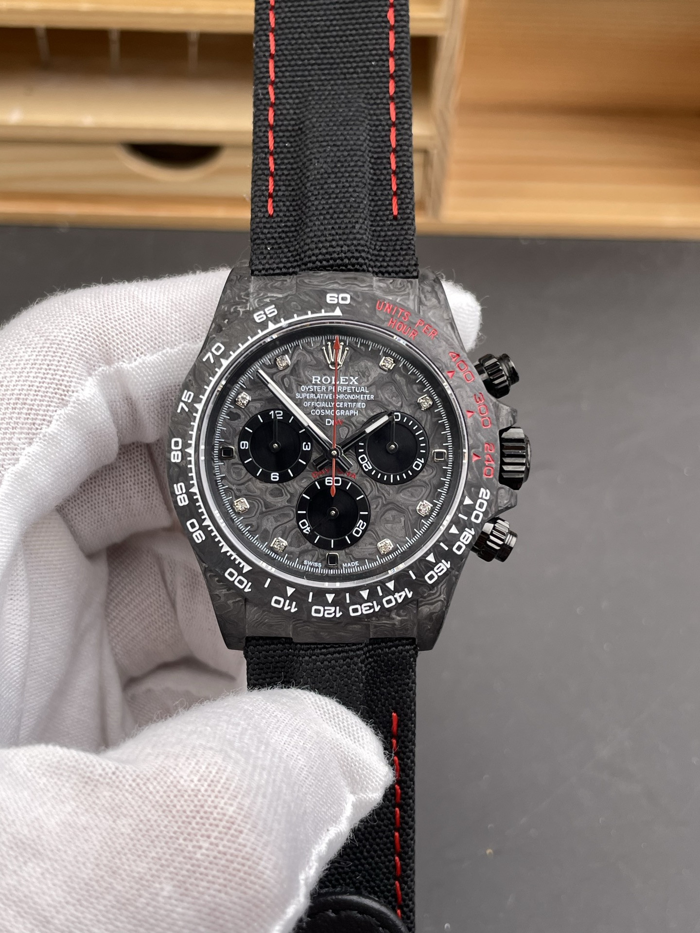 Carbon Daytona DIW Diamond Dial
