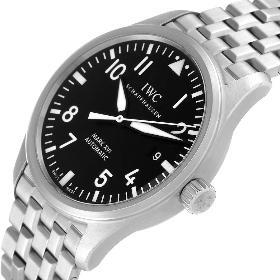 IWC Pilot Mark XVI Black Dial Steel Mens Watch IW325504