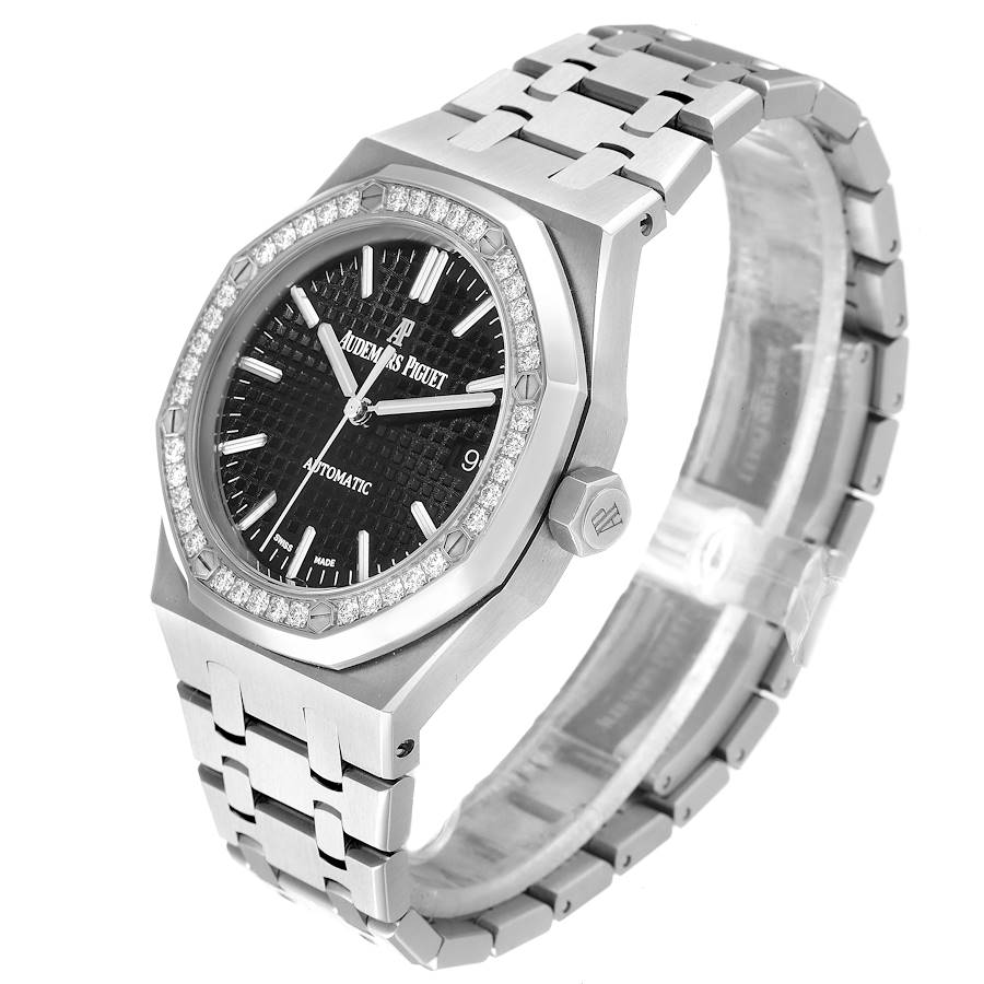 Audemars Piguet Royal Oak 37mm Steel Diamond Mens Watch 15451ST