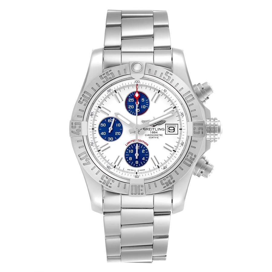 Breitling Avenger II White Dial Steel Mens Watch A13381