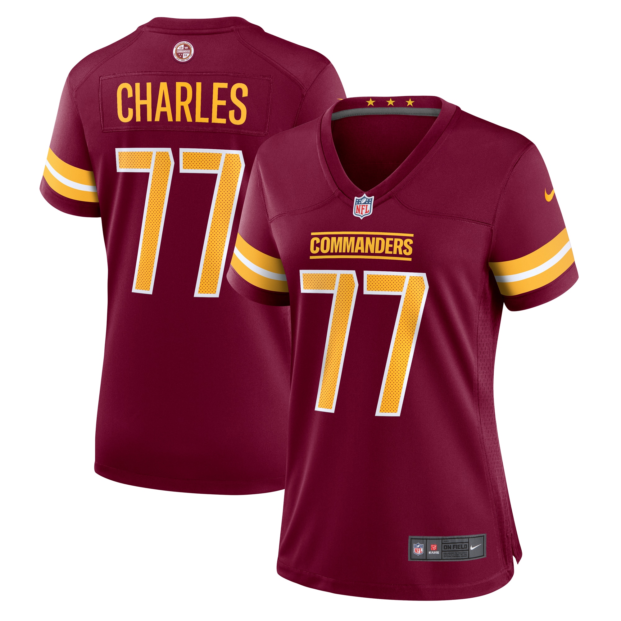 Saahdiq Charles Washington Commanders Nike Women's  Game Jersey -  Burgundy