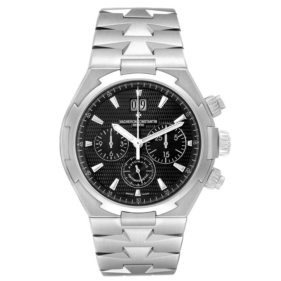 Vacheron Constantin Overseas Black Dial Steel Mens Watch 49150