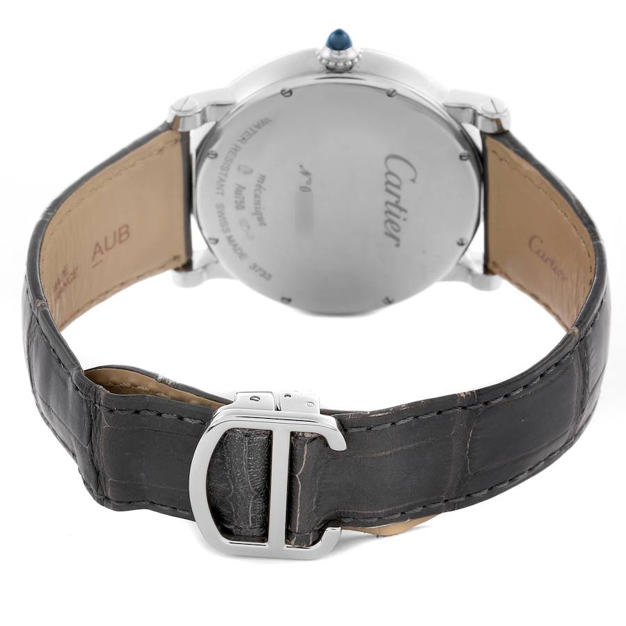 Cartier Rotonde Limited Edition White Gold Gray Dial Mens Watch W1556253