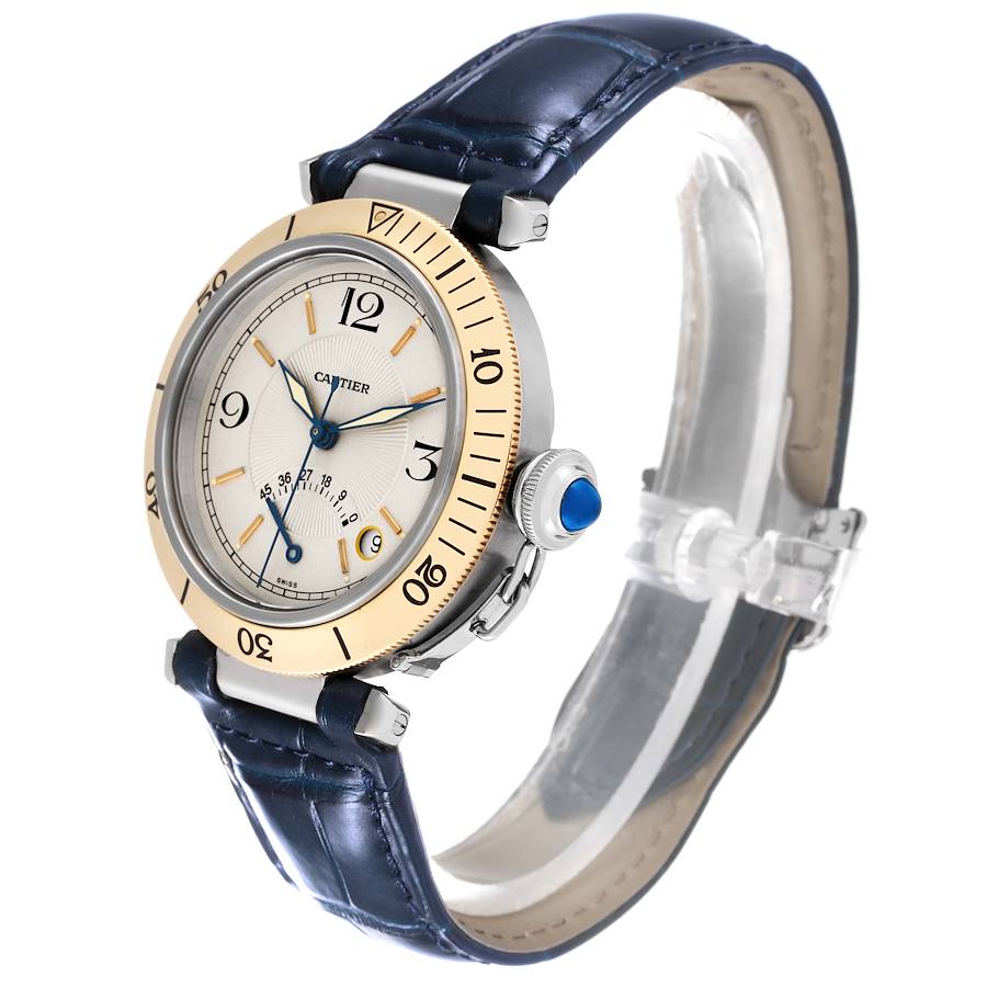 Cartier Pasha Power Reserve Steel Yellow Gold Mens Watch W3101255