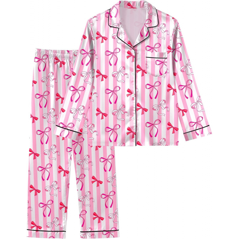 Girls Pajamas Satin Pajama Set
