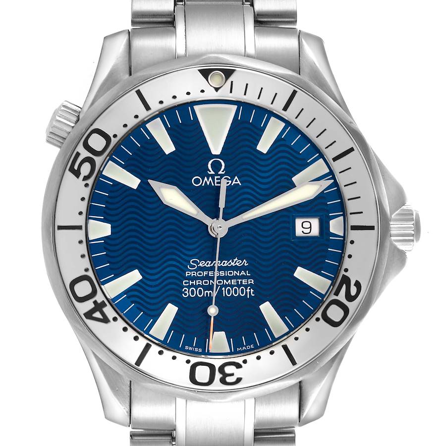 Omega Seamaster 300M Electric Blue Dial Steel Mens Watch 2255.80.00
