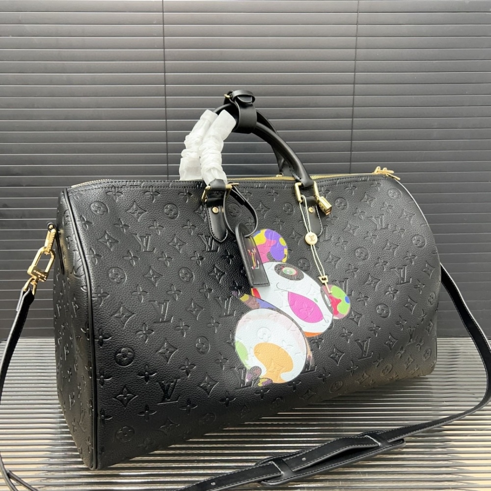 Louis Vuitton X Takashi Murakami Keepall Black 45Cm M13761