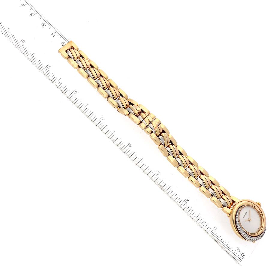 Cartier Trinity White Yellow Rose Gold Diamond Ladies Watch WG200151