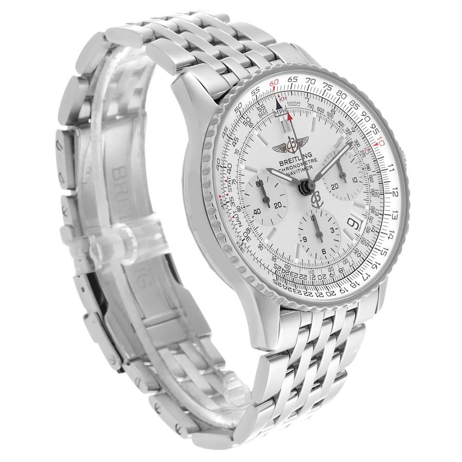 Breitling Navitimer Chronograph Silver Dial Steel Mens Watch A23322