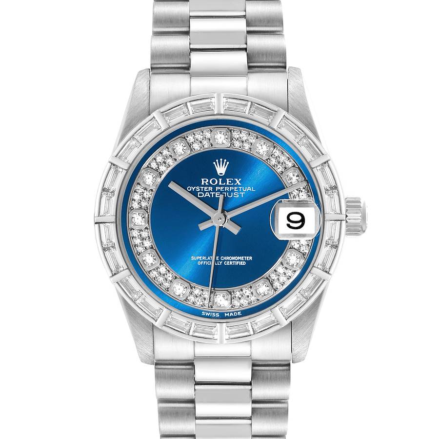 Rolex President Midsize Platinum Myriad Diamond Ladies Watch 78266