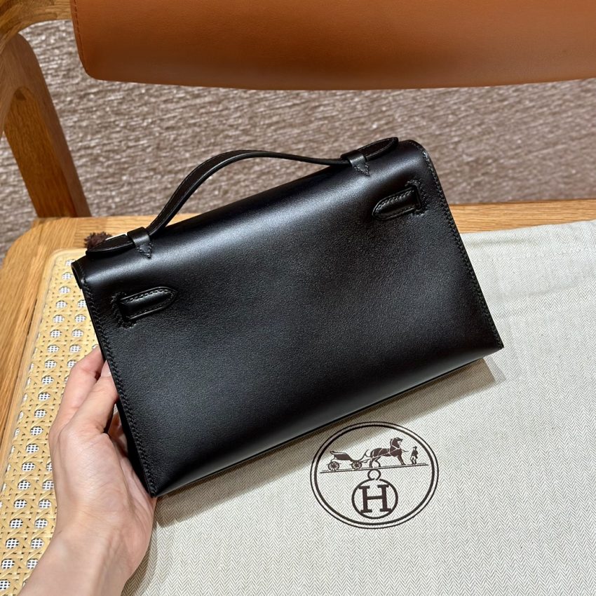 Replica Hermès Kelly Pochette Swift Black
