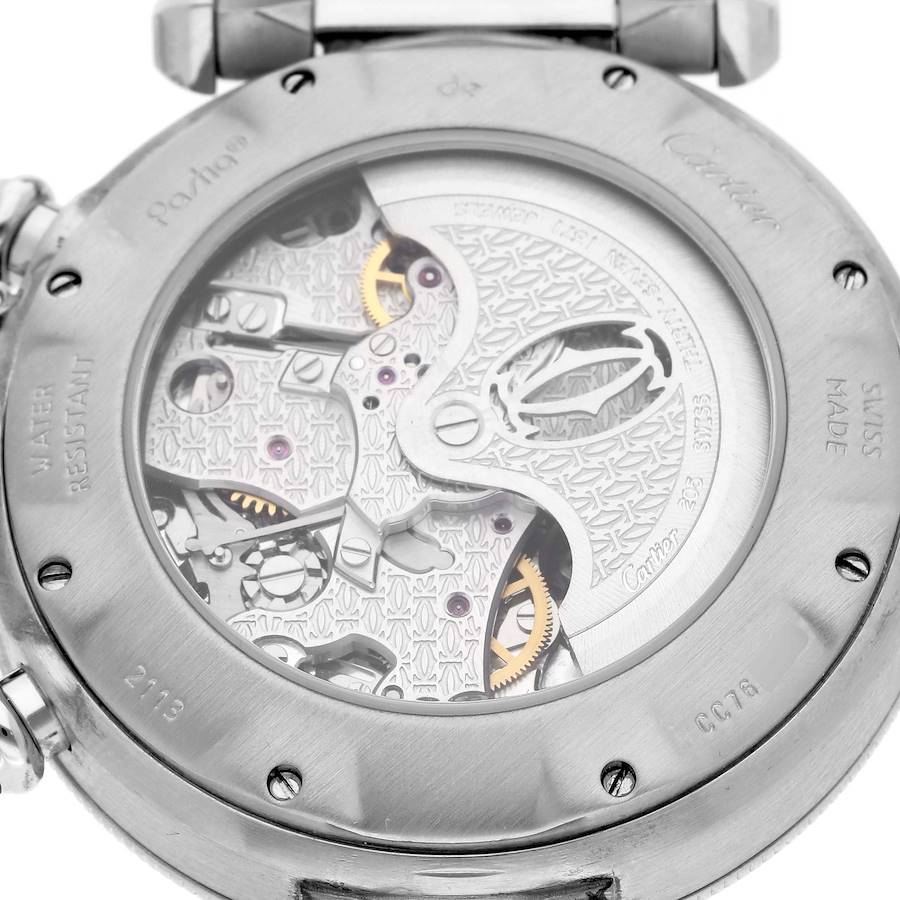 Cartier Pasha Seatimer Chronograph Steel Mens Watch W31030H3