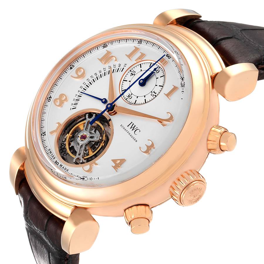 IWC Da Vinci Tourbillon Retrograde Flyback Chronograph Rose Gold Mens Watch IW393101