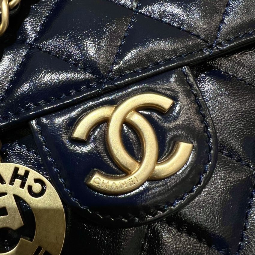 CHANEL Hobo Small Dark Blue