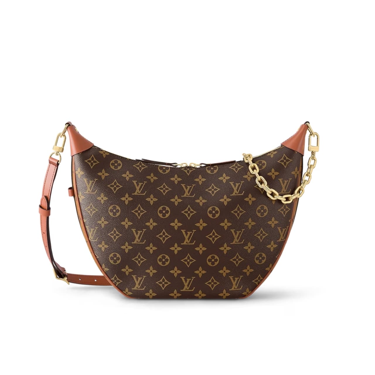 Louis Vuitton Loop Hobo Monogram Canvas Brown 35Cm M46311