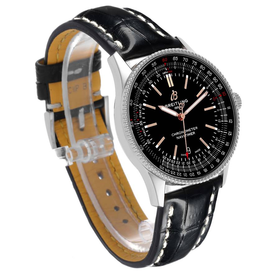 Breitling Navitimer 41 Black Dial Steel Mens Watch A17326