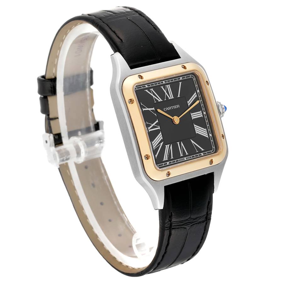 Cartier Santos Dumont Large Le 14 Bis Limited Edition Steel Yellow Gold Mens Watch W2SA0015