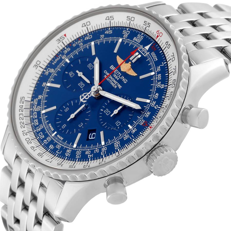 Breitling Navitimer 01 46mm Aurora Blue Dial Mens Watch AB0127