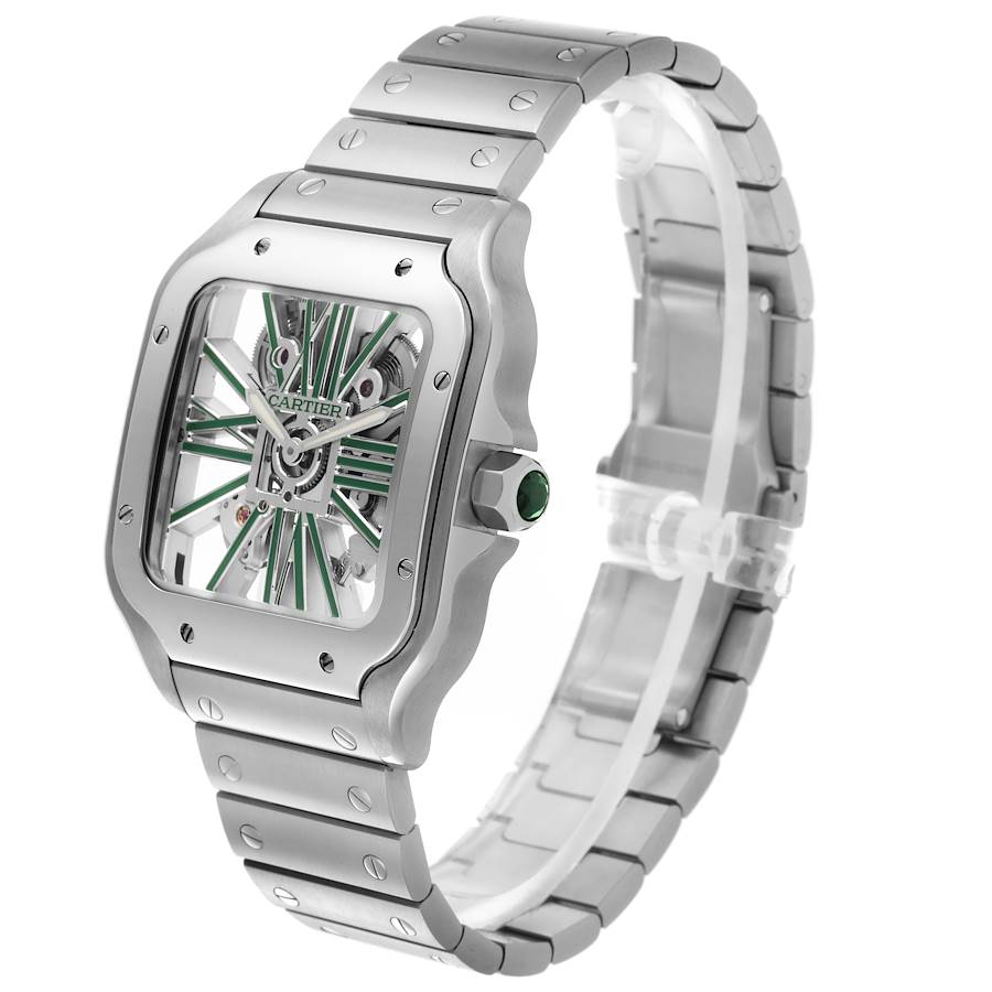 Cartier Skeleton Horloge Santos Steel Mens Watch WHSA0028