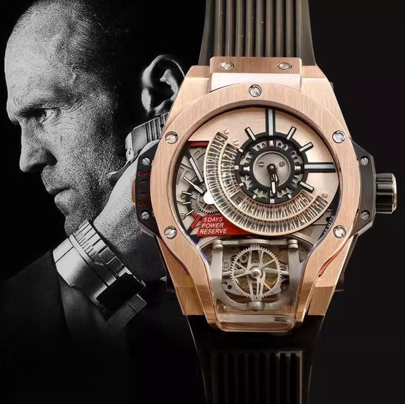 『Same style as Jason Statham』Hublot MP-09 Tourbillon Bi-Axis King Gold