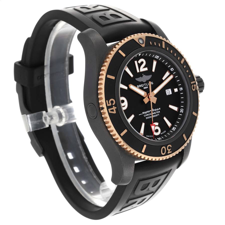 Breitling Superocean II Black Steel Rose Gold Mens Watch U17368