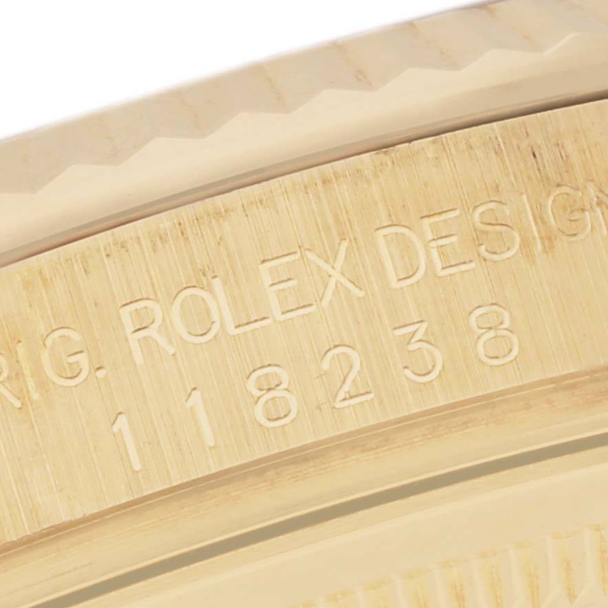 Rolex Day Date President Yellow Gold Myriad Diamond Dial Mens Watch 118238