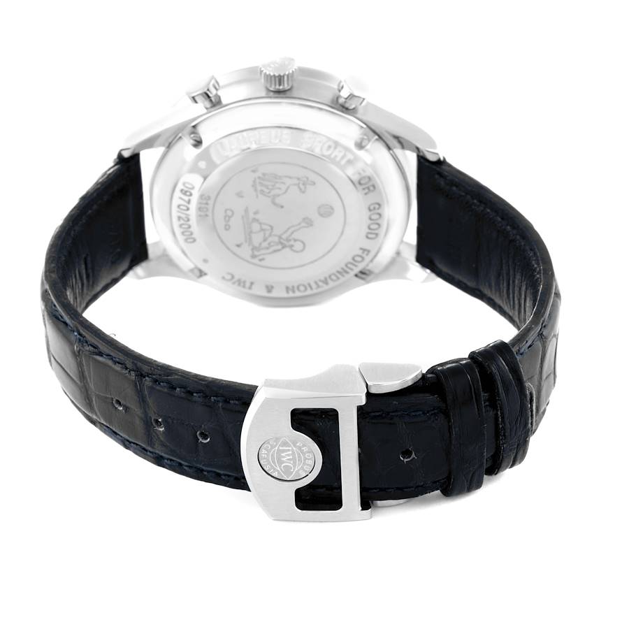 IWC Portuguese Chronograph Blue Dial Steel Mens Watch IW371432