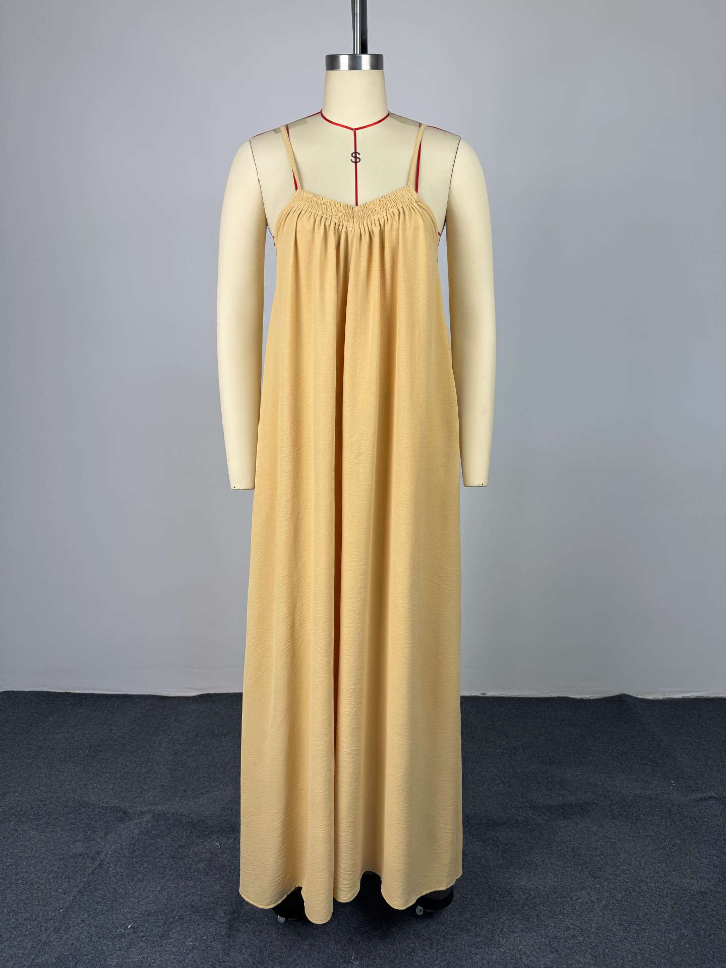 Women Summer Casual V-Neck Strappy Maxi Dress